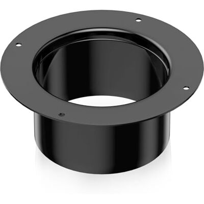 Hon&Guan Flange de tubo reto de 150 mm de diâmetro, flange para tubo de ventilação, cor branca, flange de soldagem, flange de tubo para sistemas de ventilação, flange de parede de ABS Hon&Guan Flange de tubo reto de 150 mm de diâmetro, flange para tubo de ventilação, cor branca, flange de soldagem, flange de tubo para sistemas de ventilação, flange de parede de ABS
