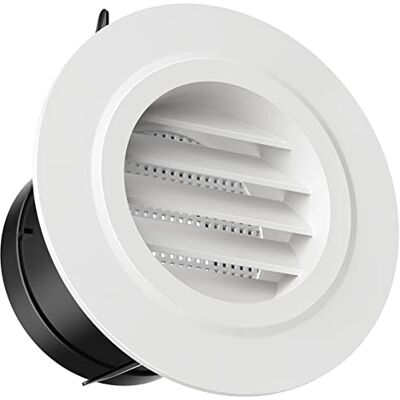 Hon&Guan ø75 mm Grelha de ventilação redonda, ABS branco grelha de ventilação de plástico, grade de extração de ar, equipada com rede mosquiteira para casa de banho, garagem, cozinha, quarto Hon&Guan ø75 mm Grelha de ventilação redonda, ABS branco grelha de ventilação de plástico, grade de extração de ar, equipada com rede mosquiteira para casa de banho, garagem, cozinha, quarto