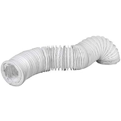 EUROPLAST Ø 80 mm Conduto de ar flexível para exaustor extrator, ar condicionado, extrator, secador, mangueira de escape de 6 m, dutos de ventilação, PVC EUROPLAST Ø 80 mm Conduto de ar flexível para exaustor extrator, ar condicionado, extrator, secador, mangueira de escape de 6 m, dutos de ventilação, PVC