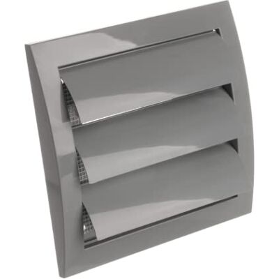 EUROPLAST Grelha de ventilação com lâminas móveis, 100 mm de diâmetro, cinzento EUROPLAST Grelha de ventilação com lâminas móveis, 100 mm de diâmetro, cinzento