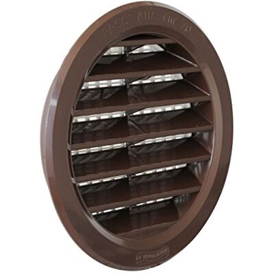 La Ventilazione Grelha de ventilação de plástico redonda para embutir, castanho, diâmetro 120 mm La Ventilazione Grelha de ventilação de plástico redonda para embutir, castanho, diâmetro 120 mm