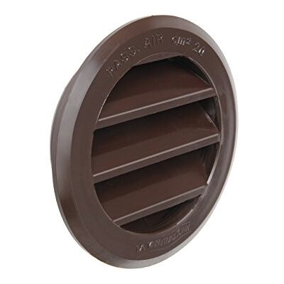 La Ventilazione Grelha de ventilação de plástico redonda para embutir, castanho, diâmetro 80 mm La Ventilazione Grelha de ventilação de plástico redonda para embutir, castanho, diâmetro 80 mm