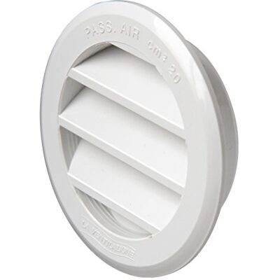 La Ventilazione Grelha de ventilação de plástico redonda para embutir, branco, diâmetro 80 mm La Ventilazione Grelha de ventilação de plástico redonda para embutir, branco, diâmetro 80 mm