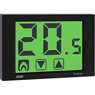 VEMER THALOS Termostato de aquecimento eletrónico de parede com ecrã tátil e alimentação 230 V, preto VEMER THALOS Termostato de aquecimento eletrónico de parede com ecrã tátil e alimentação 230 V, preto