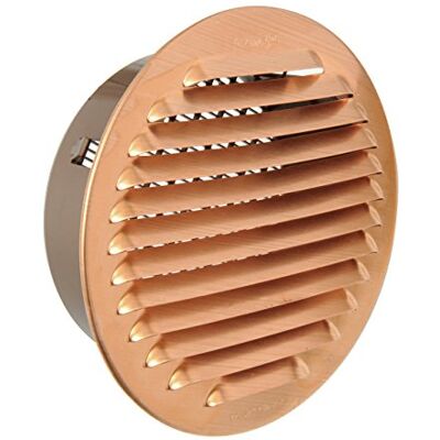 La Ventilazione Ventilação grade redonda integrado, cobre, 115 mm La Ventilazione Ventilação grade redonda integrado, cobre, 115 mm