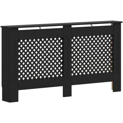 vidaXL Cobertura para radiador MDF preto 152 x 19 x 81,5 cm vidaXL Cobertura para radiador MDF preto 152 x 19 x 81,5 cm