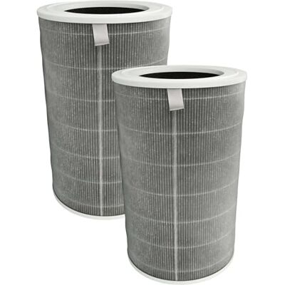 vhbw 2 x filtro de carvão ativo compatível com Xiaomi Smart Air Purifier 4 Pro purificadores de ar filtro de ar H12 cinzento branco vhbw 2 x filtro de carvão ativo compatível com Xiaomi Smart Air Purifier 4 Pro purificadores de ar filtro de ar H12 cinzento branco