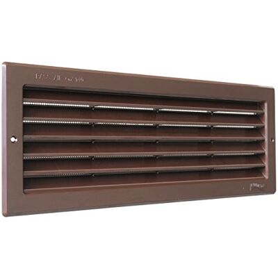 La Ventilazione Ventilação pr3713 m grelha de ventilação de plástico retangular 370 x 130 mm integrado, castanho La Ventilazione Ventilação pr3713 m grelha de ventilação de plástico retangular 370 x 130 mm integrado, castanho