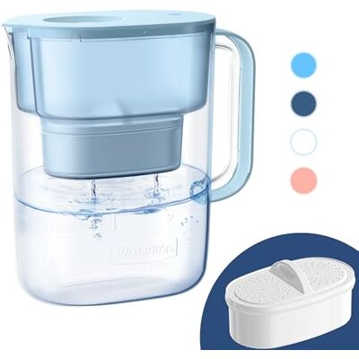 Waterdrop Lucid NSF Certificado jarro filtro de água de 3,5 l com filtro de 1 × 90 dias, reduz o chumbo, o fluor, o cloro e mais, sem BPA, azul (filtro de substituição: WD-PF-01A Plus) Waterdrop Lucid NSF Certificado jarro filtro de água de 3,5 l com filtro de 1 × 90 dias, reduz o chumbo, o fluor, o cloro e mais, sem BPA, azul (filtro de substituição: WD-PF-01A Plus)