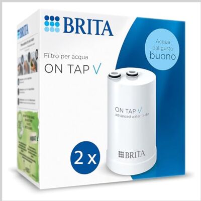 Brita ON TAP V (600 L) Cartucho de substituição de filtro de água para água sustentável de bom sabor, reduz micropartículas, metais pesados e outras substâncias que alteram o sabor Brita ON TAP V (600 L) Cartucho de substituição de filtro de água para água sustentável de bom sabor, reduz micropartículas, metais pesados e outras substâncias que alteram o sabor