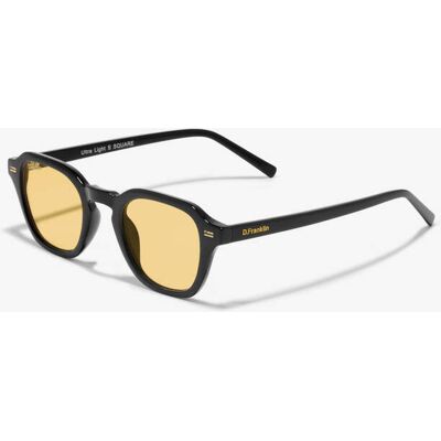 2x1 Óculos de Sol D.Franklin Ultra Light S Square Black / Yellow - Óculos de Homem e Mulher 2x1 Óculos de Sol D.Franklin Ultra Light S Square Black / Yellow - Óculos de Homem e Mulher