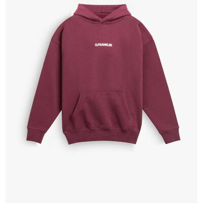 Sweat Com Capuz – D.Franklin – Classic Oversize Hoodie Wine - Tamanho L - Cor Red - Modelos para homem e mulher Sweat Com Capuz – D.Franklin – Classic Oversize Hoodie Wine - Tamanho L - Cor Red - Modelos para homem e mulher
