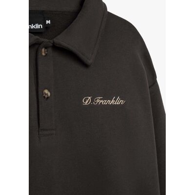 Sweatshirt sem capuz – D.Franklin – Cropped Polo Sweatshirt Anthracite - Tamanho M - Cor Grey - Modelos para homem e mulher Sweatshirt sem capuz – D.Franklin – Cropped Polo Sweatshirt Anthracite - Tamanho M - Cor Grey - Modelos para homem e mulher