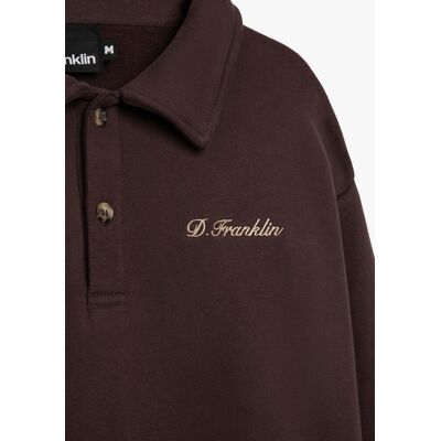 Sweatshirt sem capuz – D.Franklin – Cropped Polo Sweatshirt Brown - Tamanho S - Cor Brown - Modelos para homem e mulher Sweatshirt sem capuz – D.Franklin – Cropped Polo Sweatshirt Brown - Tamanho S - Cor Brown - Modelos para homem e mulher