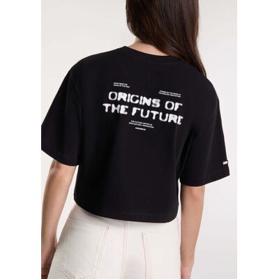 Camiseta de Manga Corta Mujer - D.Franklin - T-shirt de manga curta para mulher – D.Franklin – Origins Cropped T-Shirt Black / White - Tamanho XS - Co Camiseta de Manga Corta Mujer - D.Franklin - T-shirt de manga curta para mulher – D.Franklin – Origins Cropped T-Shirt Black / White - Tamanho XS - Co