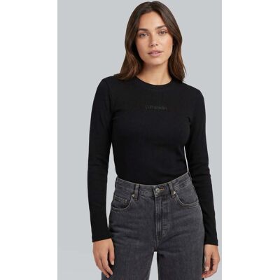 Camiseta de Manga Corta Mujer - D.Franklin - T-shirt de manga curta para mulher – D.Franklin – Rib Long Sleeve Top Black - Tamanho M - Cor - Talla M Camiseta de Manga Corta Mujer - D.Franklin - T-shirt de manga curta para mulher – D.Franklin – Rib Long Sleeve Top Black - Tamanho M - Cor - Talla M