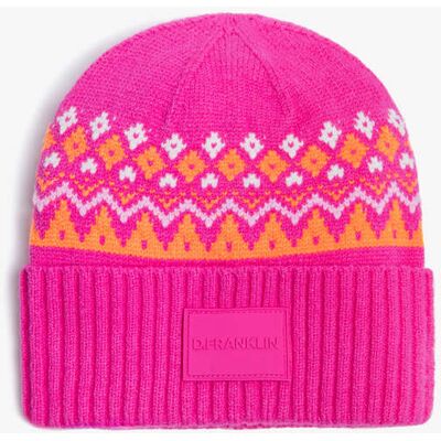 Gorro D.Franklin - Nordic TRK Fair Isle Beanie Fuchsia Pink Gorro D.Franklin - Nordic TRK Fair Isle Beanie Fuchsia Pink