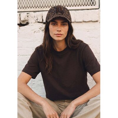 Animal Print Boné D.Franklin para homem e mulher - Leopardo Baseball Cap Castanho Brown UNI Animal Print Boné D.Franklin para homem e mulher - Leopardo Baseball Cap Castanho Brown UNI