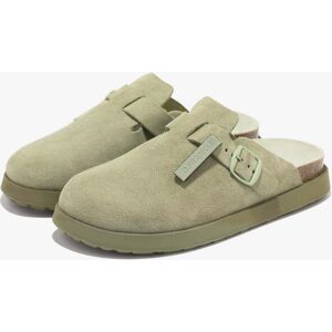 Fabricado em Espanha – Tamancos fechados em pele para mulher D.Franklin – Chinelos D.Franklin – Vibe Clog Buckle Khaki - Tamanho 40 – Pele camurça e Fabricado em Espanha – Tamancos fechados em pele para mulher D.Franklin – Chinelos D.Franklin – Vibe Clog Buckle Khaki - Tamanho 40 – Pele camurça e