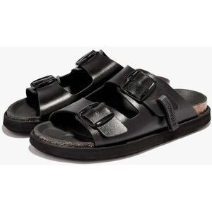 Sandálias de Couro Confortáveis D.Franklin - Chinelos D.Franklin – Vibe Sandals Buckle Met Black - Feitas em Espanha Sandálias de Couro Confortáveis D.Franklin - Chinelos D.Franklin – Vibe Sandals Buckle Met Black - Feitas em Espanha