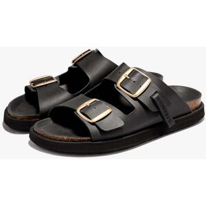 Sandálias de Couro Confortáveis D.Franklin - Chinelos D.Franklin – Vibe Sandals Gold Buckle Champion Black - Feitas em Espanha Sandálias de Couro Confortáveis D.Franklin - Chinelos D.Franklin – Vibe Sandals Gold Buckle Champion Black - Feitas em Espanha