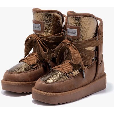 D.FRANKLIN Botas de Mulher à Prova de Água - Tamanho 38 - Nordic Shiny Nut - Brown D.FRANKLIN Botas de Mulher à Prova de Água - Tamanho 38 - Nordic Shiny Nut - Brown