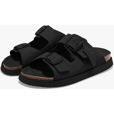 Sandálias de Couro Confortáveis D.Franklin - Chinelos D.Franklin – Vibe Sandals Buckle Black - Feitas em Espanha Sandálias de Couro Confortáveis D.Franklin - Chinelos D.Franklin – Vibe Sandals Buckle Black - Feitas em Espanha