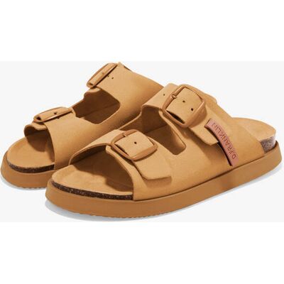 Sandálias de Couro Confortáveis D.Franklin - Chinelos D.Franklin – Vibe Sandals Buckle Tan - Feitas em Espanha Sandálias de Couro Confortáveis D.Franklin - Chinelos D.Franklin – Vibe Sandals Buckle Tan - Feitas em Espanha