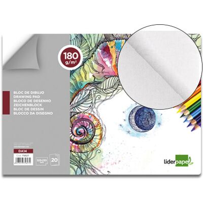 LIDERPAPEL Caderno de Desenho - 20 Folhas, 180G/M2, Microperfurado LIDERPAPEL Caderno de Desenho - 20 Folhas, 180G/M2, Microperfurado