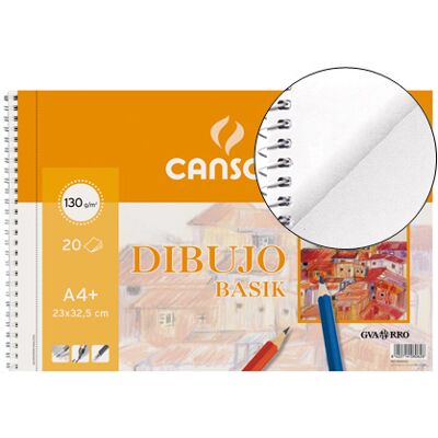 Bloco Desenho Canson Basik A4 Espiral 23 X 32.5 cm 20F Microperfurado Bloco Desenho Canson Basik A4 Espiral 23 X 32.5 cm 20F Microperfurado