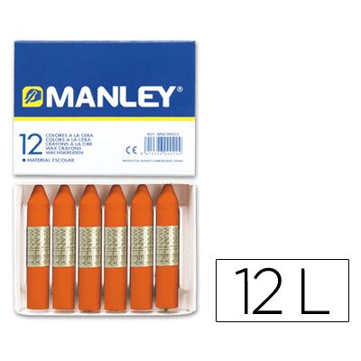 Lápis de Cera Manley 12 Unidades Laranja Lápis de Cera Manley 12 Unidades Laranja