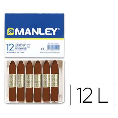 Lápis de Cera Manley 12 Unidades Pardo Lápis de Cera Manley 12 Unidades Pardo