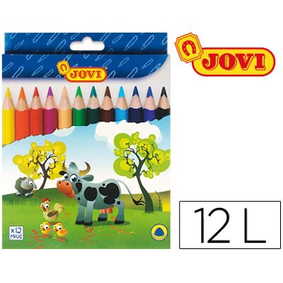 GIOTTO Lápis de Cores Jovi Maxi Triangulares Estojo de 12 Cores GIOTTO Lápis de Cores Jovi Maxi Triangulares Estojo de 12 Cores