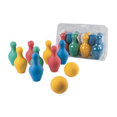 Jogo de Bolos Amaya em Foam 8 Peças e 2 Bolas Comprimento 18 cm Jogo de Bolos Amaya em Foam 8 Peças e 2 Bolas Comprimento 18 cm