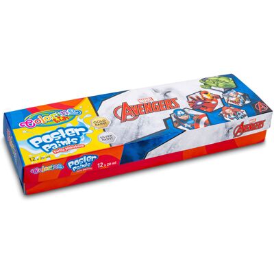 Caixa 12 Cores Pintura Colorino Disney Avengers - COLORINO Caixa 12 Cores Pintura Colorino Disney Avengers - COLORINO