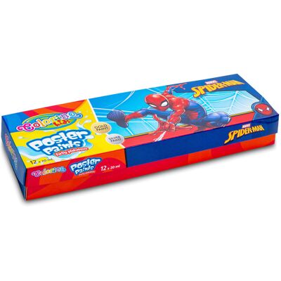 Caixa 12 Cores Pintura Colorino Disney Spiderman - COLORINO Caixa 12 Cores Pintura Colorino Disney Spiderman - COLORINO