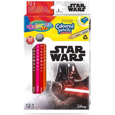 Caixa 12 Lápis + 1 Cor Colorino Disney Star Wars - COLORINO Caixa 12 Lápis + 1 Cor Colorino Disney Star Wars - COLORINO