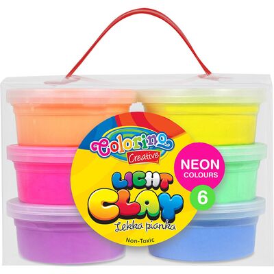 Conjunto Barro Neon 6 Cores - COLORINO Conjunto Barro Neon 6 Cores - COLORINO