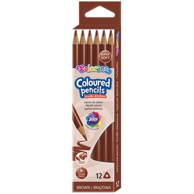 Lápis de Cor Marrom Colorino em Formato Triangular - Produto de Cor Lápis de Cor Marrom Colorino em Formato Triangular - Produto de Cor