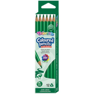Pack 12 Lápis Cor Colorino Verde Escuro - COLORINO Pack 12 Lápis Cor Colorino Verde Escuro - COLORINO