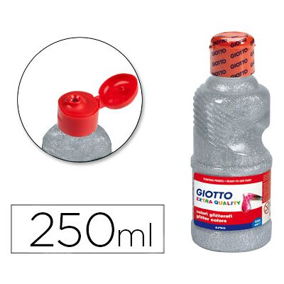 Guache Escolar Purpurina Glitter Giotto 250 ml Prata Guache Escolar Purpurina Glitter Giotto 250 ml Prata