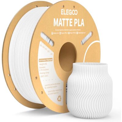 Filamento PLA Opaco ELEGOO - Branco - 1 kg - Preciso, Ecológico Filamento PLA Opaco ELEGOO - Branco - 1 kg - Preciso, Ecológico