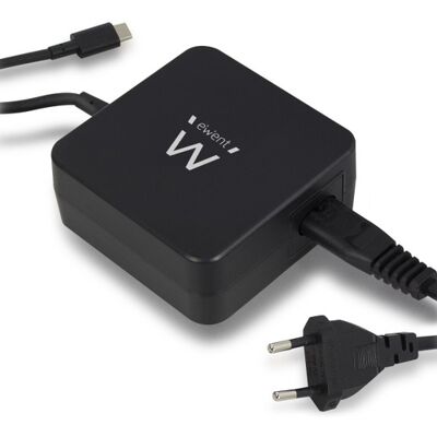 Carregador p/ Portátil USB C 65W (Preto) - EWENT Carregador p/ Portátil USB C 65W (Preto) - EWENT