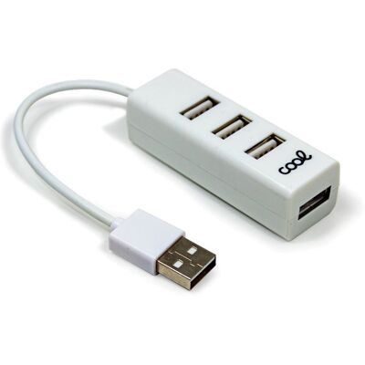 Cool USB Hub - 4 Portas - Branco - Hub USB Cool USB Hub - 4 Portas - Branco - Hub USB