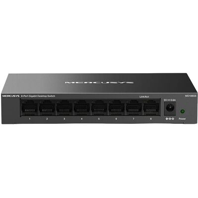 Switch 8 Portas Gigabit Ethernet 10/100/1000 (Preto) - MERCUSYS Switch 8 Portas Gigabit Ethernet 10/100/1000 (Preto) - MERCUSYS