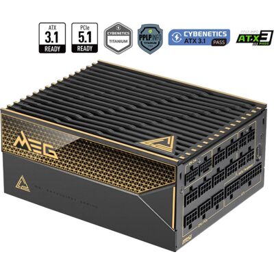 Fonte de Alimentação ATX MEG Ai1600T PCIE5 1600W 80 Plus Titanium Full Modular - MSI Fonte de Alimentação ATX MEG Ai1600T PCIE5 1600W 80 Plus Titanium Full Modular - MSI