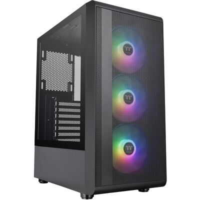 Caixa de PC ATX S200 TG ARGB Midi Tower (Preto) - THERMALTAKE Caixa de PC ATX S200 TG ARGB Midi Tower (Preto) - THERMALTAKE