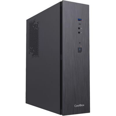Caixa Micro ATX T370 Slim Low Profile c/ Fonte de Alimentação (Preto) - COOLBOX Caixa Micro ATX T370 Slim Low Profile c/ Fonte de Alimentação (Preto) - COOLBOX