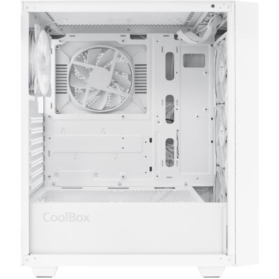 Caixa ATX GridLine Vidro Temperado (Branco) - COOLBOX Caixa ATX GridLine Vidro Temperado (Branco) - COOLBOX
