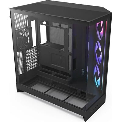 Caixa Extended-ATX H9 Flow RGB (2025) Tempered Glass (Preto) - NZXT Caixa Extended-ATX H9 Flow RGB (2025) Tempered Glass (Preto) - NZXT
